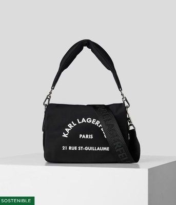 Bolso de hombro Karl Lagerfeld rue negro